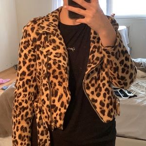 Zara Leopard Bomber